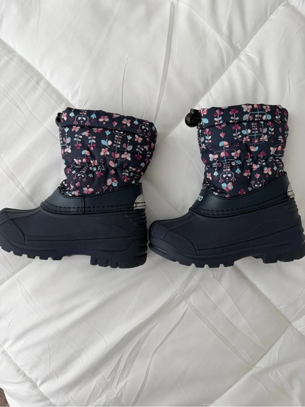 Reima Nefar Winter Toddler Girl Snow Boots Floral Size US 10/10.5